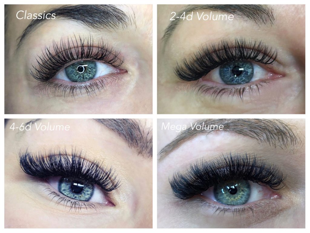 different types of eyelash extensions